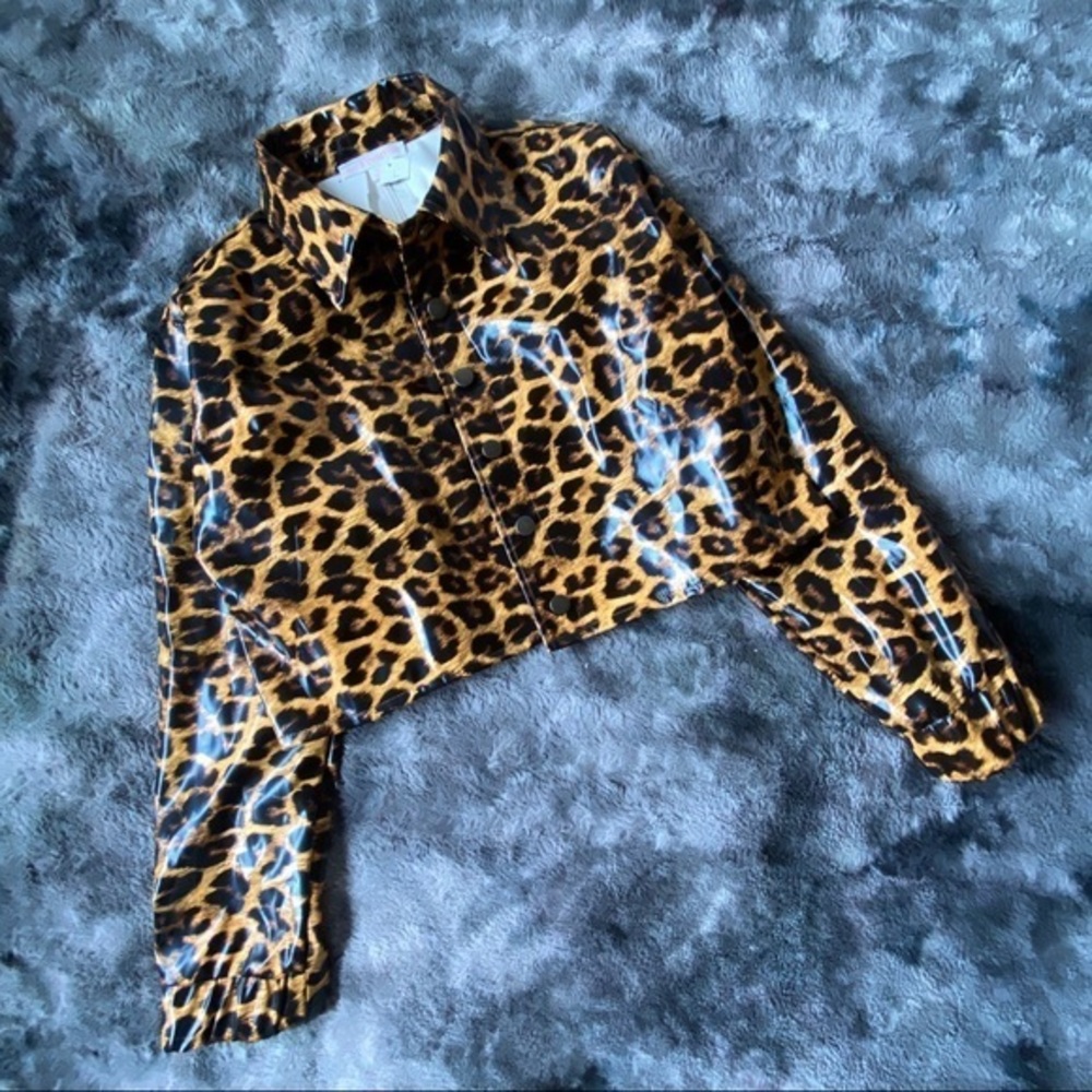 Hot & Delicious Leopard Vinyl Jacket